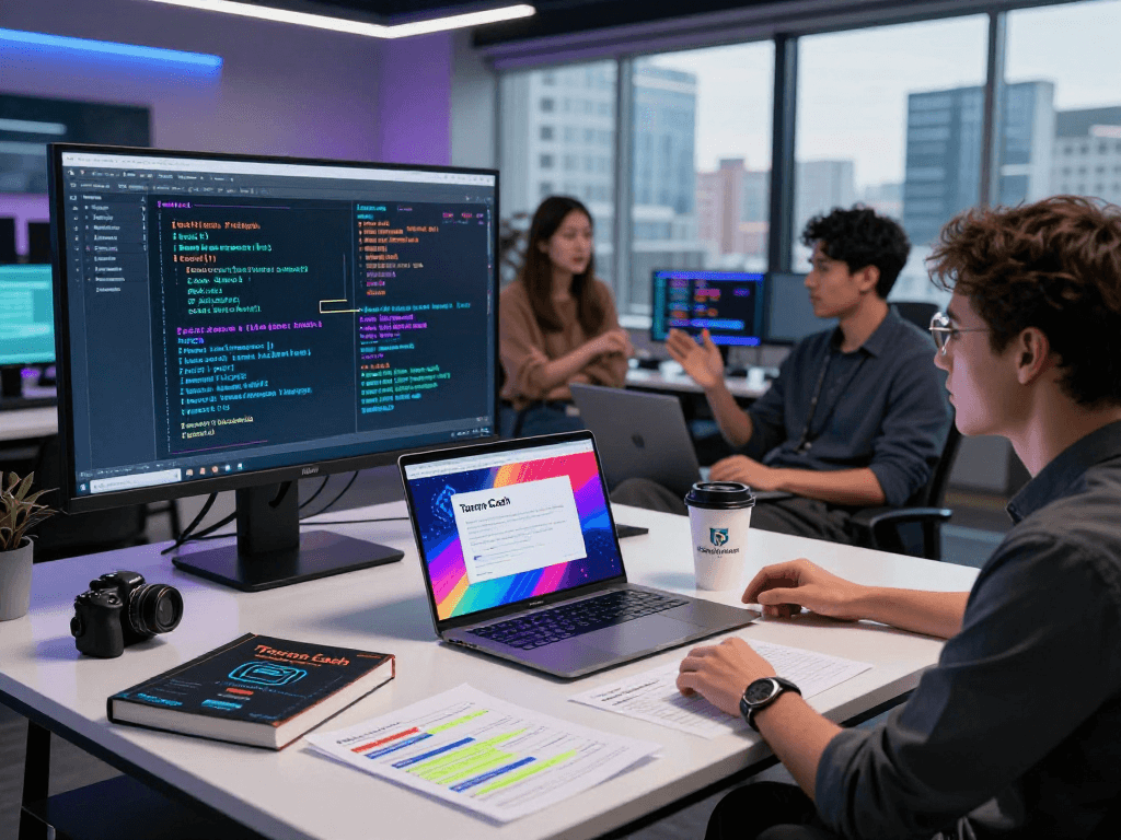 Tornardocash privacy review session at a modern workspace with cryptocurrency protocols displayed on screen, illustrating privacy in crypto transactions.