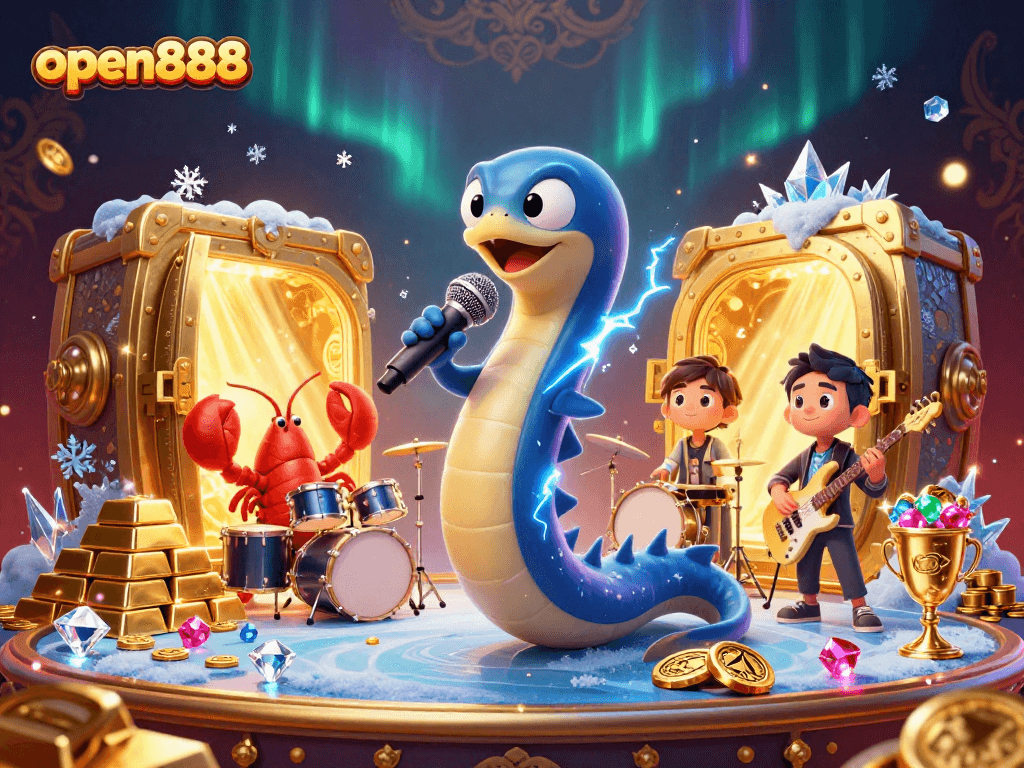 Experience the excitement of open888 with electric eel DJ among casino treasures