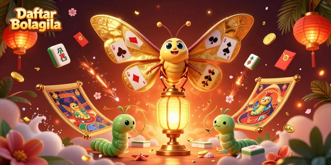 Engage in thrilling gameplay with Daftar Bolagila, featuring vibrant 3D casino elements.