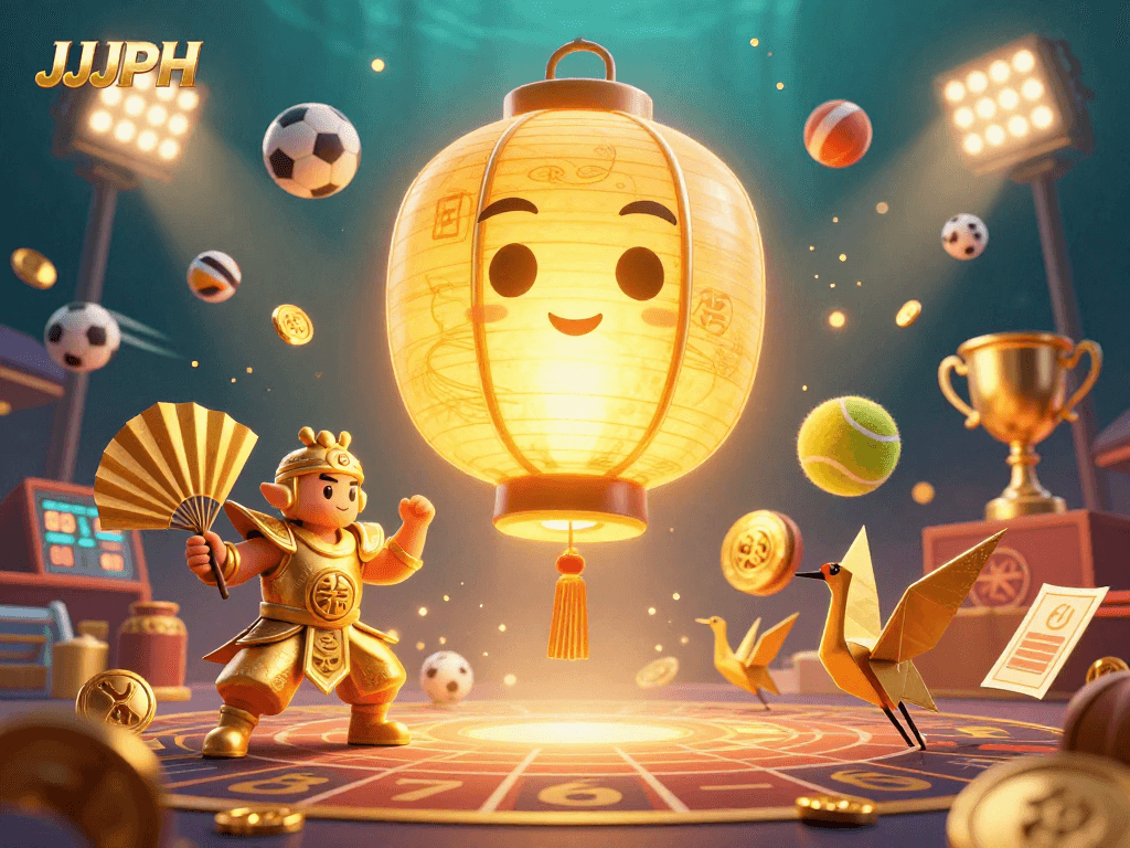 Engage in thrilling sports betting excitement with JJJPH, featuring vibrant characters and game elements.