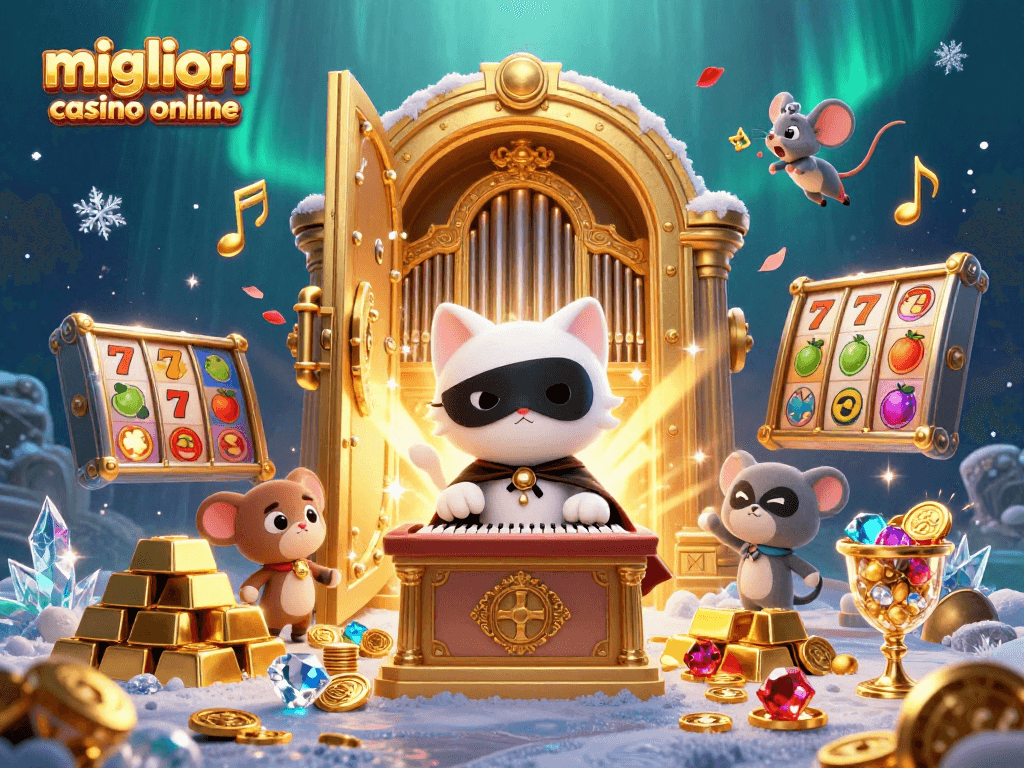 Gioca nei migliori casino online con un gatto d'opera e tesori scintillanti.