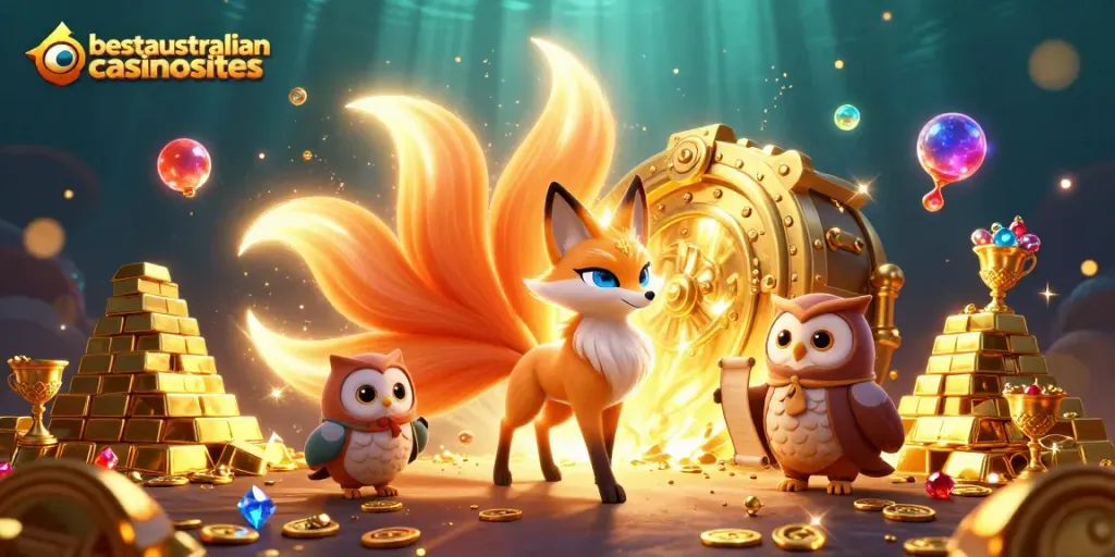 Experience the magic of bestaustraliancasinosites in this vivid casino-themed scene.