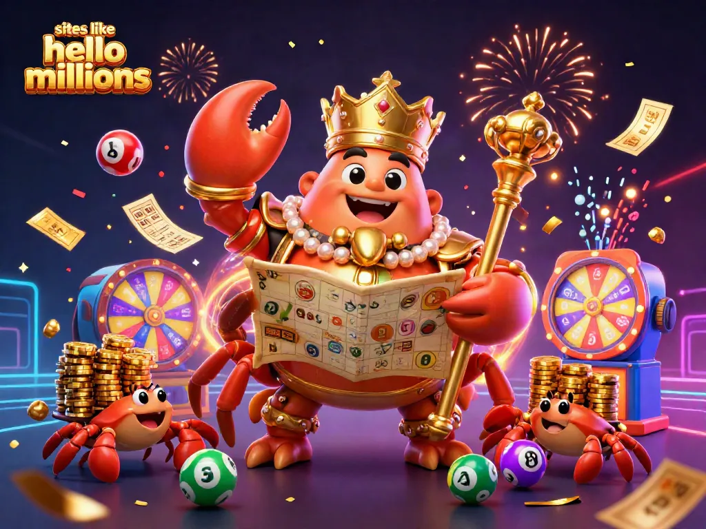 Spin and win at sites like hello millions with vibrant lottery balls, tickets, and gaming excitement!