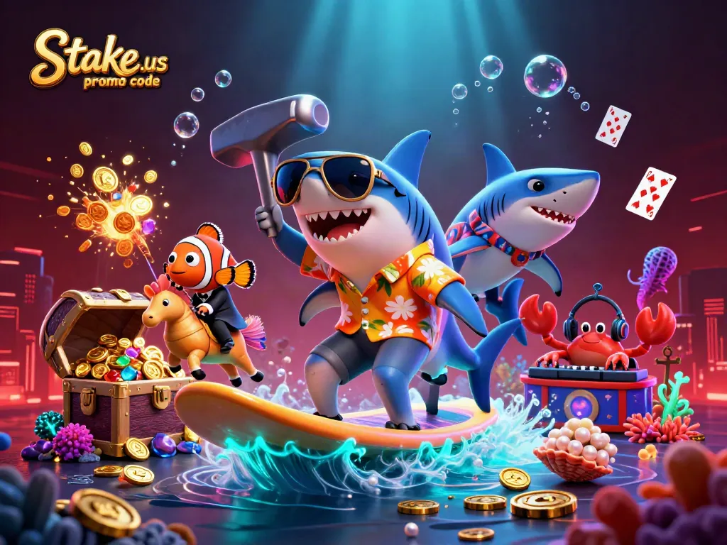 Surf with the stake.us promo code to gain gold coins and win big rewards at online casinos.