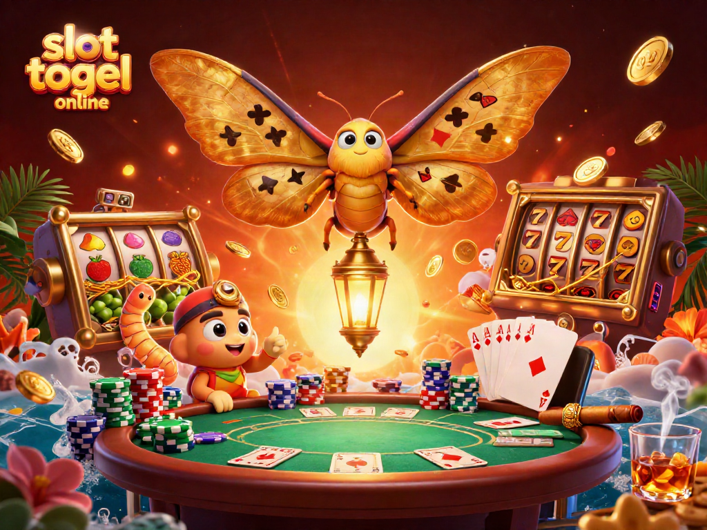 Menangkan di slot togel online dengan ilustrasi 3D menarik yang penuh warna dan simbol permainan.