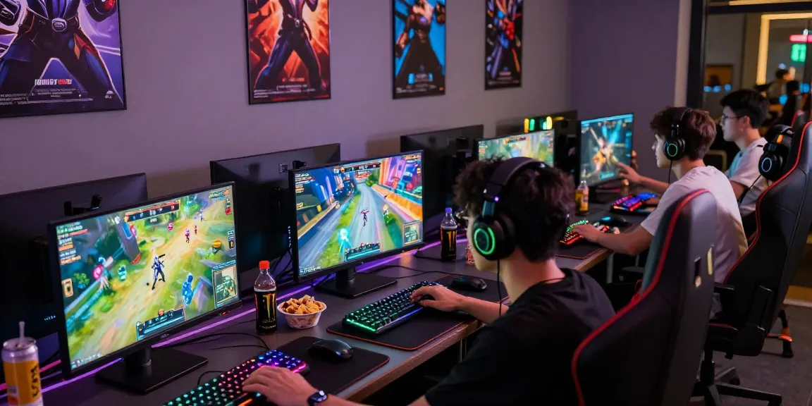 Permainan online modern luxury111 dengan gamer beraksi di lingkungan menawan.