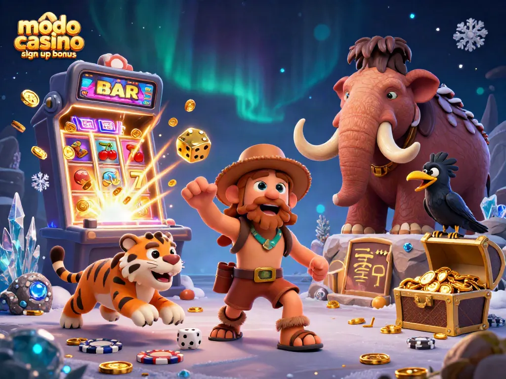 Spin and win with the modo casino sign up bonus, exploring a prehistoric casino experience.