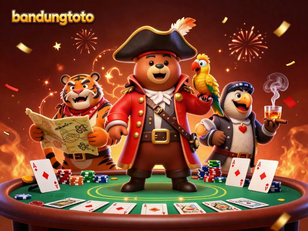 Experience thrilling game action with bandungtoto's vibrant casino scene featuring characters in a dynamic layout.