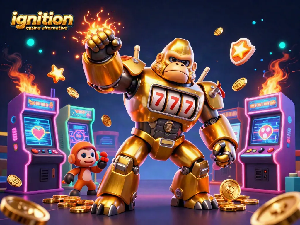 Enjoy the ignition casino alternative with a vibrant 3D gaming scene showcasing thrilling slot elements.