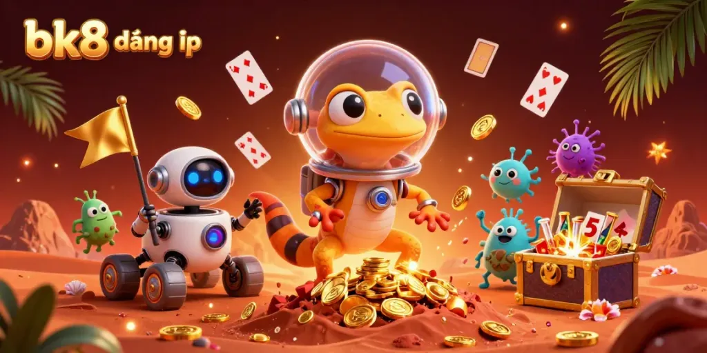Engage with bk8 đăng nhập and discover an exciting alien casino adventure with vibrant 3D characters.