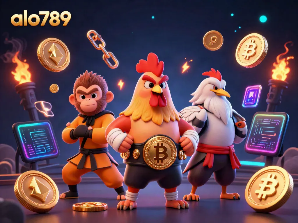 Join the vibrant world of alo789, where a fierce rooster and skilled martial artists engage in thrilling competition.