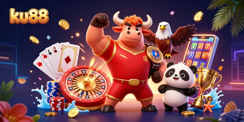 Play casino games at ku88 with exciting jackpots and vibrant gaming elements