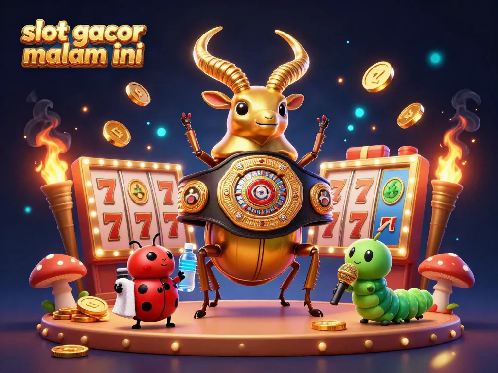 Engage in thrilling slot gacor malam ini with our dynamic casino illustration showing vibrant gaming elements.