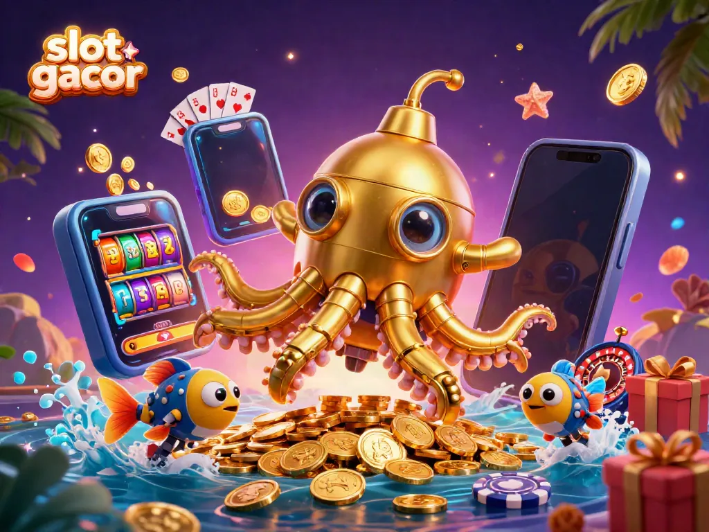 Experience endless excitement with slot gacor as a golden kraken submarine surges through coins.
