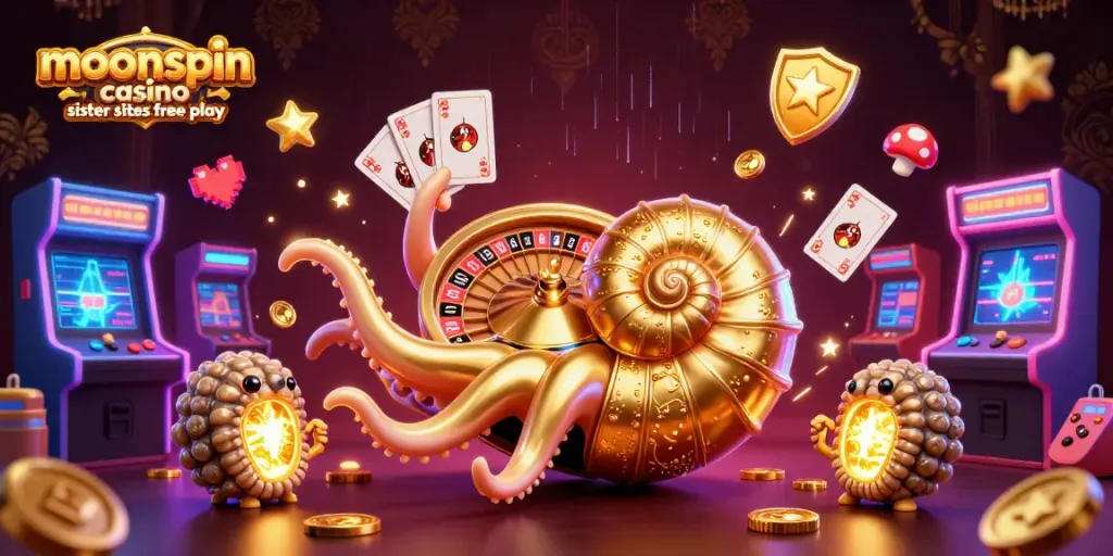 Win big with moonspin casino sister sites free play in this vibrant 3D illustration full of action.