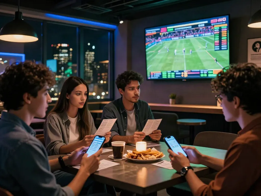 Pengalaman taruhan olahraga di https://dolar123.site/ dengan penggemar yang menikmati analisis pertandingan di lounge modern.