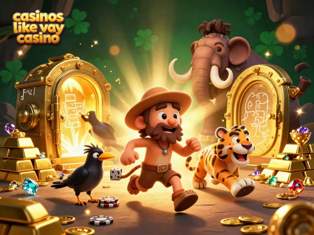 Explore the vibrant world of casinos like yay casino with our thrilling gaming illustration.