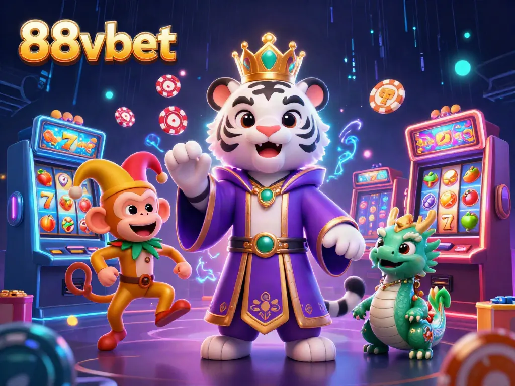 Experience thrilling jackpot excitement with the vibrant 88vbet casino scene featuring exquisite characters.