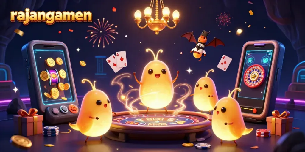 Gali keseruan di rajangamen dengan sinar kuning dari lampu gantung dan dealer kelelawar.
