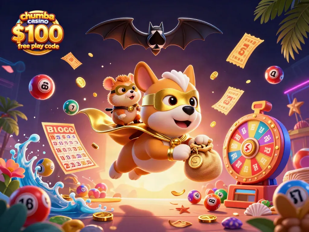 Experience thrilling gameplay with Chumba Casino's $100 free play code and vibrant casino elements!
