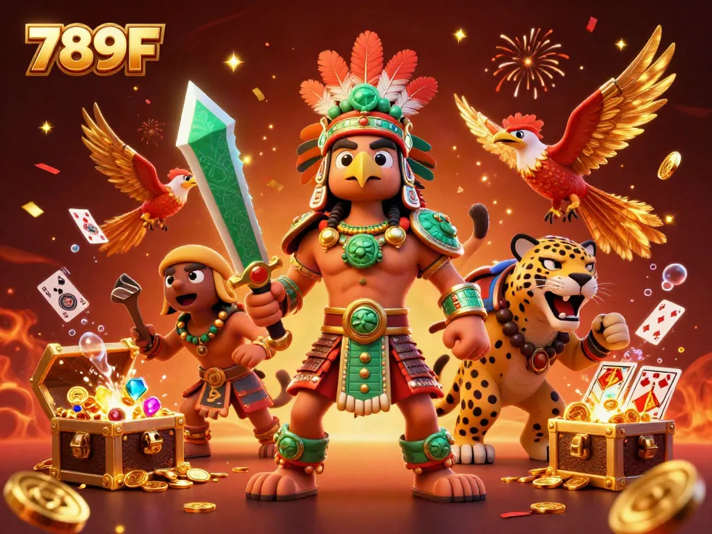Experience thrilling gameplay at 789F with animated lottery elements and dynamic colors.