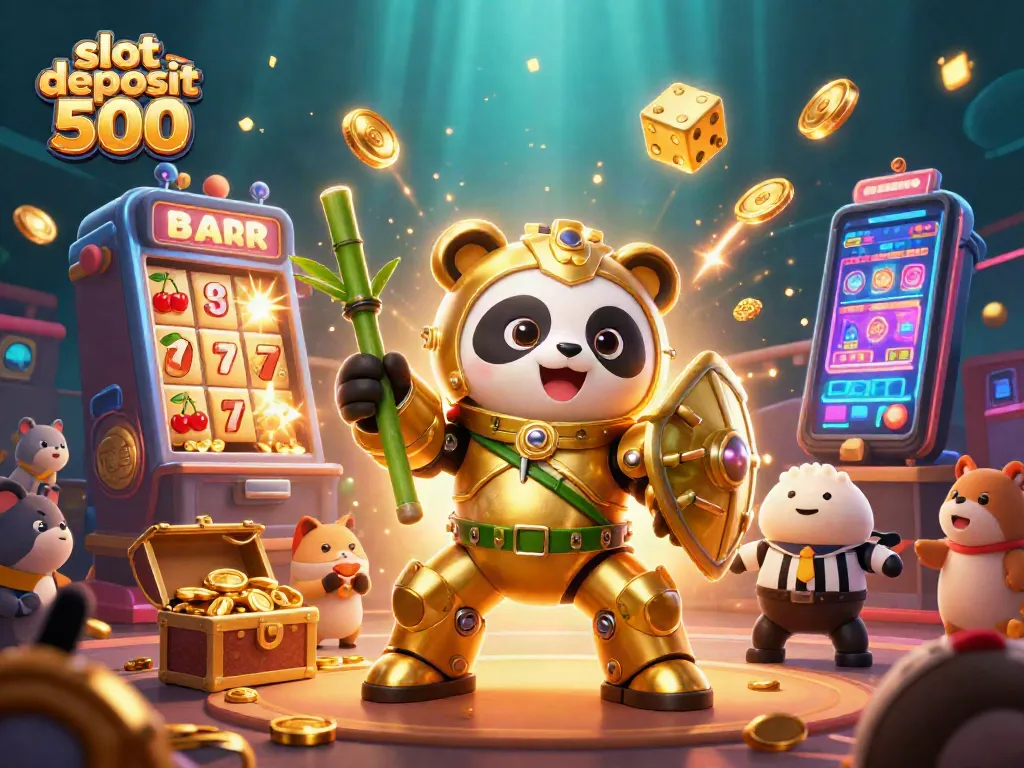 Engage in thrilling gameplay with slot deposit 500 amidst excitement and vibrant casino elements.