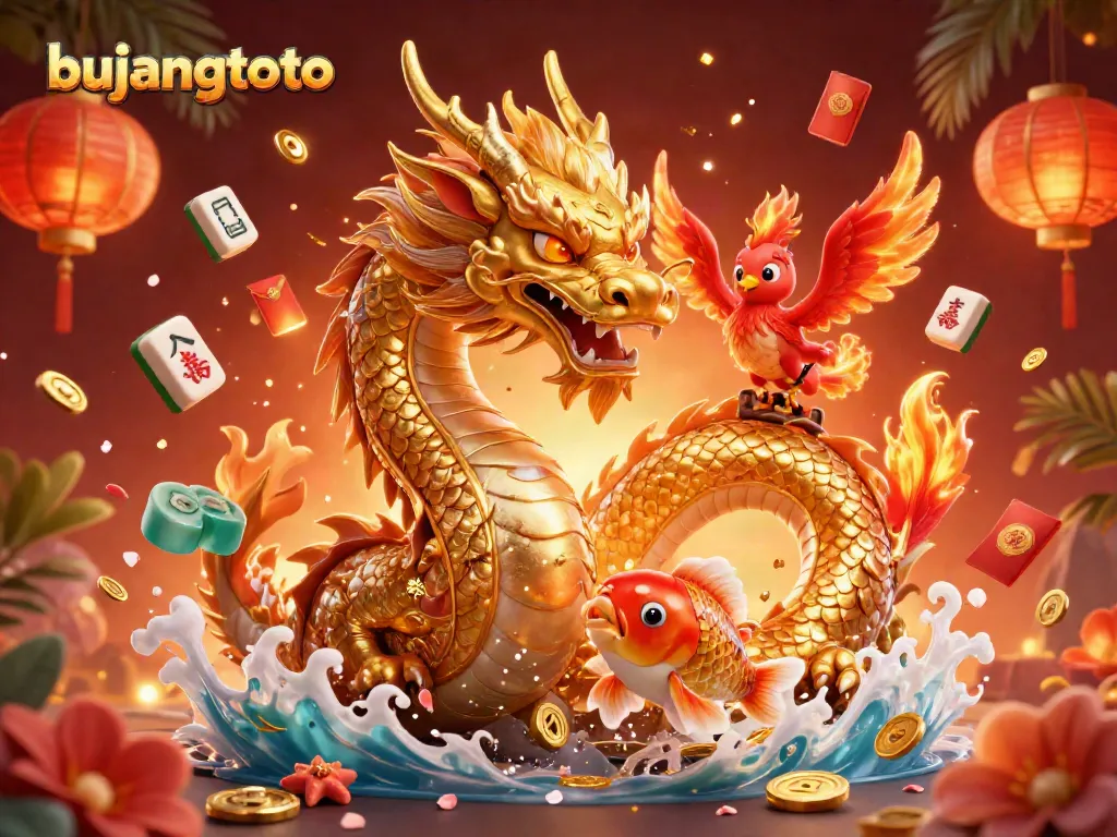 Experience the excitement of bujangtoto with vibrant 3D casino characters and luxurious elements.